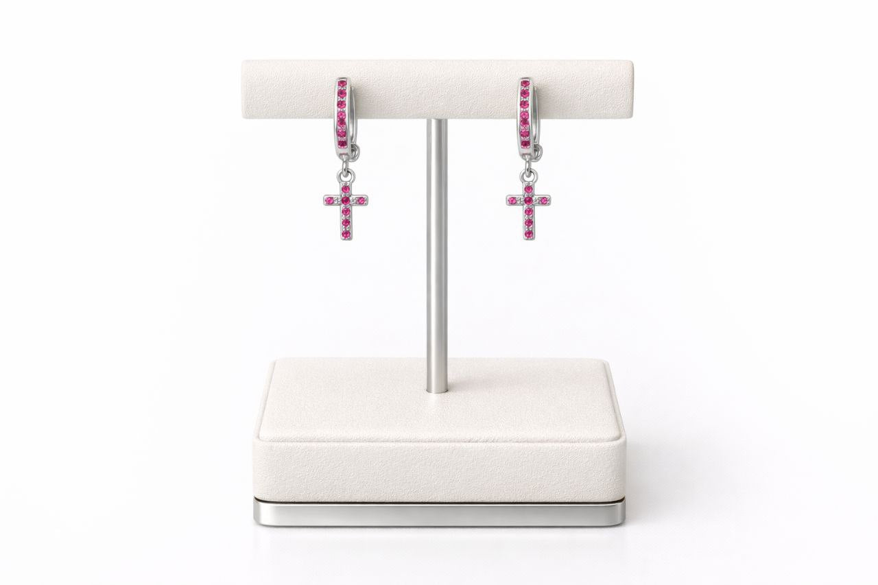 Pendientes Fe Rosa